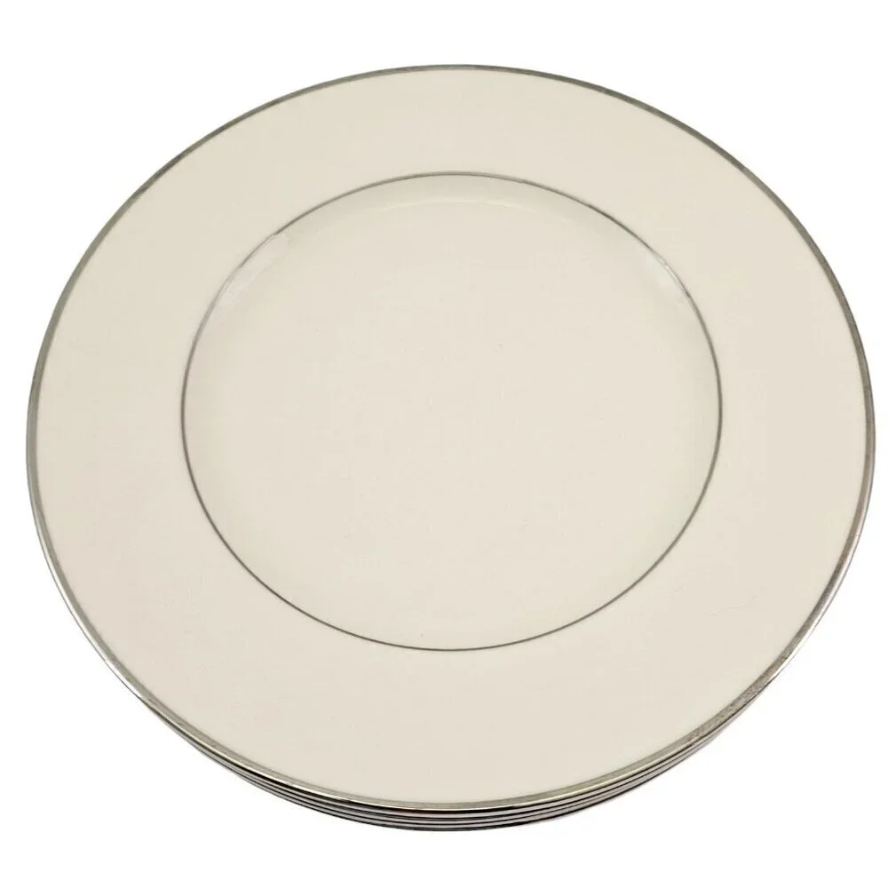 Royal Devon USA Simplicity Platinum 8 ¼” Salad Luncheon Plates – Set of 5